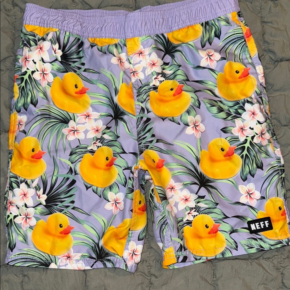 Neff Duck Print Swim Shorts Youth XL bathing suit